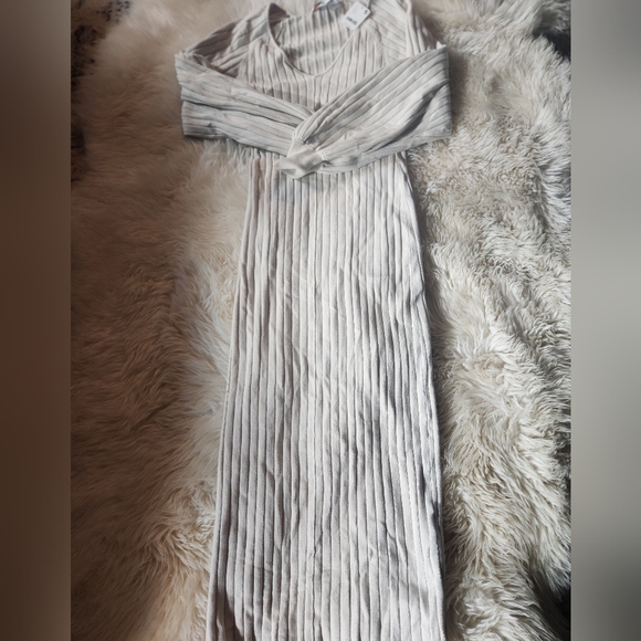 NEW Free People Rosha Sweater Midi Dress In Conch - Picture 4 of 5